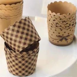 Kraft Paper Baking Cups Muffin Cupcake Liners Snacks Dessert Wrapper Cake Mould for Wedding Birthday Party PHJK2203