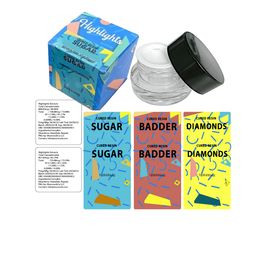 Cured Badder Chips Highlights Resin Concentrate wax Jar 5g glass jar Box Packaging Code Red Dabs Shelf Flower
