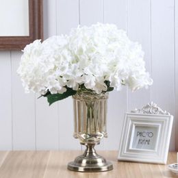 Decorative Flowers & Wreaths 1Pc 5 Heads Fake Flower Fadeless Anti-fall Plastic Floral Arrangement Desk Decor For Home Rose Artificial