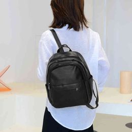 Solid Colour Women Preppy Style Backpack Stylish Backpack Casual Outdoor Travel Shopping Large Handbags Backpacks J220620