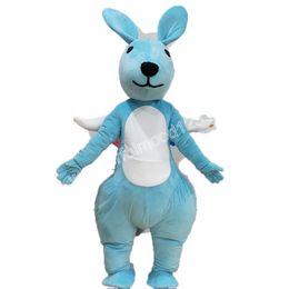 blue kangaroo Mascot Costumes High quality Cartoon Character Outfit Suit Halloween Outdoor Theme Party Adults Unisex Dress