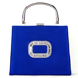 Fashion Tote Bag European and American Women Evening Bags Shoulder Handbag Banquet Purses Totes Diagonal Diamond Satin Ladies Handbags 3colors