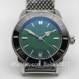 Men's Luxury Products Wristwatches Steel OXF Factory Asia 2824 Automatic Green Dial Ceramic Bezel in Black watches