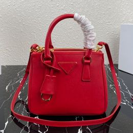 Women Handbag Body Bags Saffiano Leather Side Snap-Fastener Double Handle Strap Triangle Fashion Letters purse