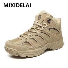 Fashion Men Boots Tactical Military Combat Boots Outdoor Hiking Boots Autumn Shoes Light Non-slip Men Desert Ankle