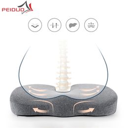 PEIDUO Gel Enhanced Seat Cushion Orthopedic Gel & Memory Foam Coccyx Cushion for Tailbone Pain Office Chair Car Seat Cushion 220402