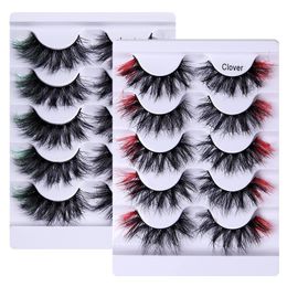 Soft Light Thick Curly Colourful False Eyelashes Messy Crisscross Reusable Hand Made Multilayer Winged Fake Lashes Extensions Makeup for Eeys 8 Models DHL