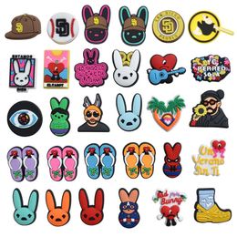 Wholesale Bulk Pack Bad Bunny Shoe Charms for Croc Unisex Kids Teen Adulty Party Gifts