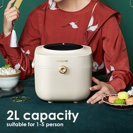 Joyoung F131 Retro Electric Rice Cooker 2L Household Mini Multifunction Cooker For Home Appliances 1-5 Person