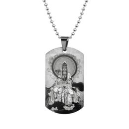 Pendant Necklaces Colors Vintage Chinese Buddha Stainless Steel Necklace Punk Style Mens Women Fashion Jewelry NecklacesPendant