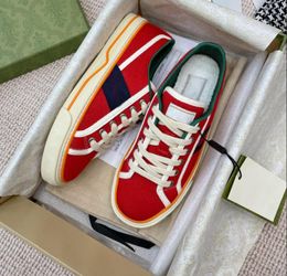 Casual Shoes Tennis 1977 Mens Womens Italy Canvas Designers Luxurys Shoe Green And Red Web Stripe Rubber Sole for Stretch Cot