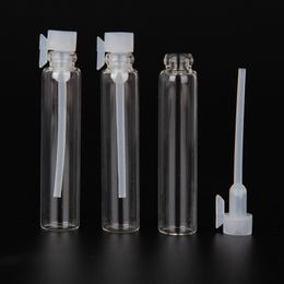 1ML 2ML sample perfume bottle big cover mini glass per fume vial small glass container for fragrance parfume essential Oils Diffusers