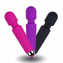 Powerful Multi-Speed Waterproof G-Spot AV Vibrator sexy Toys,Magic Wand Massager Vibrators Products For Women 3 Colours