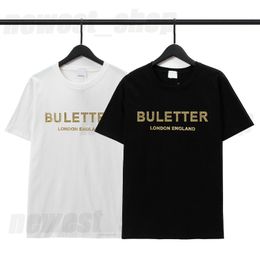 designer men's T shirt t-shirt luxury classic letter LONDON ENGLAND gold color print tshirts short sleeve Tshirt Womens simple Casual cotton tee tops on Sale