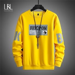 LBL Spring Autumn Solid Colour Casual Mens Hoodies Sweatshirts Men Fashion Harajuku Streetwear Sweatshirt Tops 220402