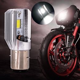 Headlamps 1pc H6 BA20D DC 6V-80V 12W COB LED Motorcycle Hi/Lo Beam Headlight Bulb WhiteHeadlamps