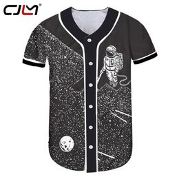 CJLM Black Galaxy Space 3D Printed T Shirt MenWomen Cool Planet Hipster Baseball Jersey Pattern Custom 5XL 220623