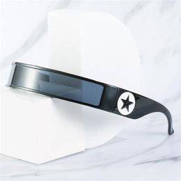 Fashion Sunglasses Siamese Lens Sun Glasses Unisex Anti-UV Spectacles Personality Eyeglasses Ornamenta A++