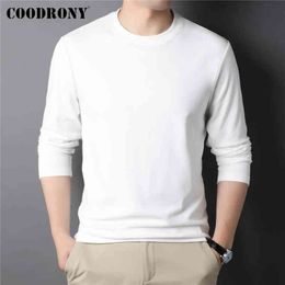 COODRONY Pure Colour O-Neck Long Sleeve T-Shirt Men Brand Clothing Autumn Winter Basic Style Casual Soft T Shirt Homme Tops Z5117 T220808