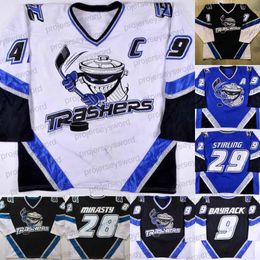 Source Custom DT Danbury Trashers 2004-05 Jersey Black White Blue