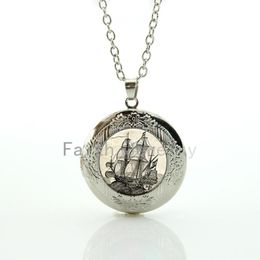 Pendant Necklaces Maxi Necklace Retro Tone Nautical Ship Locket Sailors Seamen Old World Sailing Flying Dutchman Ocean Sea Hh268Pendant