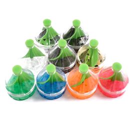Vane Funnel Herb Grinders Smoking Accessories Multi Colours 2 Layers For Glass Bongs Plastic Height 50mm OD 50MM GR412