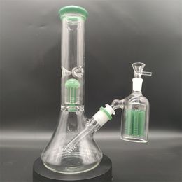 12 Inches Mushroom Hookah Glass Bong Recycler Pipes Water Bongs Smoke Pipe Set Ash Catcher