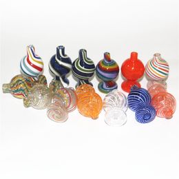 Colourful Smoking Glass Carb Cap Insert OD 25mm Bubble Dome Spinning For Quartz Thermal Banger Bong Oil Dab Rigs Tool