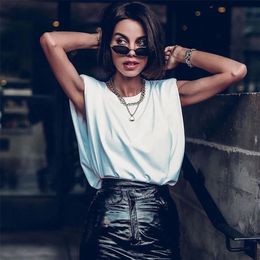 Women Summer Sleeveless Tops Female O Neck White Women Blouse Shirt Ladies Loose Solid Chic Casual Blouses Black Cotton Blouse 210308