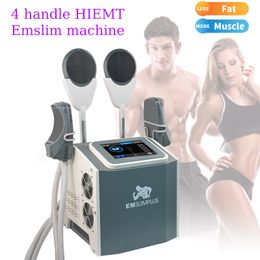 body fat machines NZ - CE Approved EMSlim HIEMT RF Shape Body Slimming Machine Fat Removal Building Muscle Beauty Equipment With 4 Handles Can Work Together