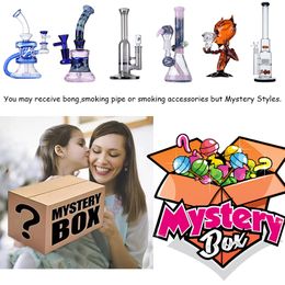 In Stock Mystery Box Surprise Blined Box Multi Styles Hookahs Water Pipes Bangers Smoking Accessories Perc Percolator Oil Rig Dab Rigs Best quality