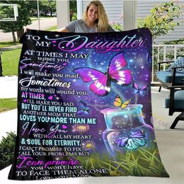 Blankets To My Daughter From Mom Flannel Blanket Son Names Birthday Family Love Gift Personalized