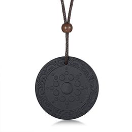 Pendant Necklaces Modyle Quantum Scalar Energy Necklace For Men Power Health Care Lava Stone Male Jewelry