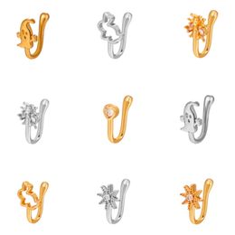 Copper Clip On Nose Ring Non Piercing Body Jewelry Rabbit Frog Pumpkin Nose Clips For Women and Girls