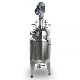 ZZKD Lab Supplies Customise 10L 50L Stainless Steel Chemical Reactor Double Layer Mixing Distillation Tank with Stirring Fuction Mixing Motor Reducer