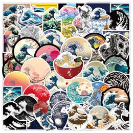 50Pcs Waves Stickers Skate Accessories For Skateboard Laptop Luggage Bicycle Motorcycle Phone Car Decals Party Decor