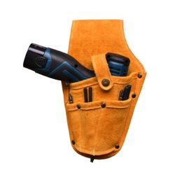 Cowhide Drill Holster Waist Tool Bag Electric Belt Pouch with for Power Screwdriver Y200324