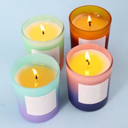 Scented Candles Glass Candle Holder Natural Plant Essential Oil Soy Wax Home Decor Romantic Wedding Birthday Party Decoration