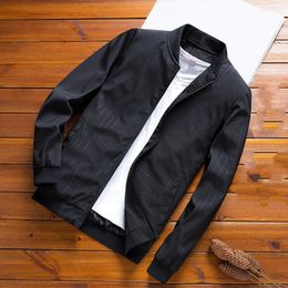 Men's Jackets Men Coat Solid Colour Stand Collar Zipper All Match Spring Jacket Simple CoatMen's