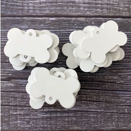 10pcs DIY Blank Sublimation Dog Pet Id Name Tags Plates For Cats Jewellery Pendant Personalised Both White 3D Heat Transfer Tag 220510