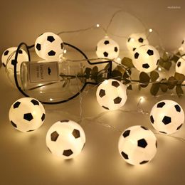 Strings LED Soccer Balls String Lights 10 Football Garland Bedroom Home Wedding Party Christmas Decorative For Bar ClubLED