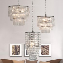 Pendant Lamps Round Design Luxury Crystal Chandelier Lighting Modern Dinning Room Living LightPendant