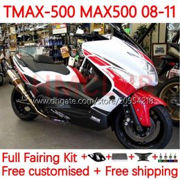 Injection Mould Body For YAMAHA T-MAX500 TMAX-500 MAX-500 T 08-11 Bodywork 32No.27 TMAX MAX 500 TMAX500 MAX500 08 09 10 11 XP500 2008 2009 2010 2011 Fairings black red