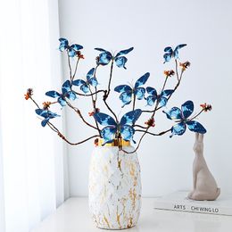 Creative Artificial Butterfly Flower Branch Simulation Flore Home Wedding Living Room Display Fake Bouquet Photography Props