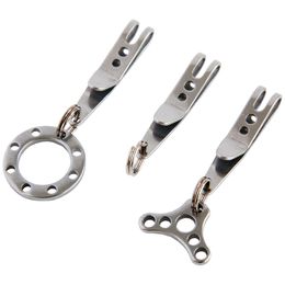 EDC Bag Suspension Clip with Key Ring Carabiner 301 Stainless Steel Outdoor Quicklink Tool Multi Tools Pocket Camping