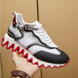 2023 Fashion Casual Series Couple Shoes Stitching Cow Suede Shark Tooth Sole Personalized Design Mixed Colors Sports Shoes mkjkkk00009