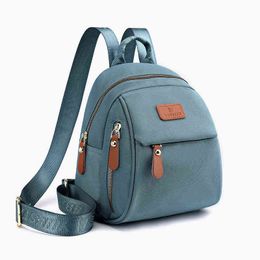 High Quality Small Women's Backpack Waterproof Nylon Ladies Shopping Mini Backpack Women's Bag Trend Luxury Designer Bags 220506