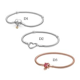 S925 Sterling Silver Bracelet Womens Designer Link Bracelets Heart Fashion Couple Bracelet Jewellery Valentine's Day Gift