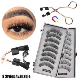 False Eyelashes Makeup Tools Easily Apply Handmade Reusable Five Magnets Magnetic No Glue Needed With ApplicatoreFalse