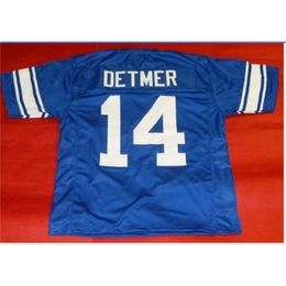 Chen37 Good Man Youth women Vintage #14 TY DETMER CUSTOM BRIGHAM YOUNG COUGARS BYS Football Jersey size s-5XL or custom any name or number jersey